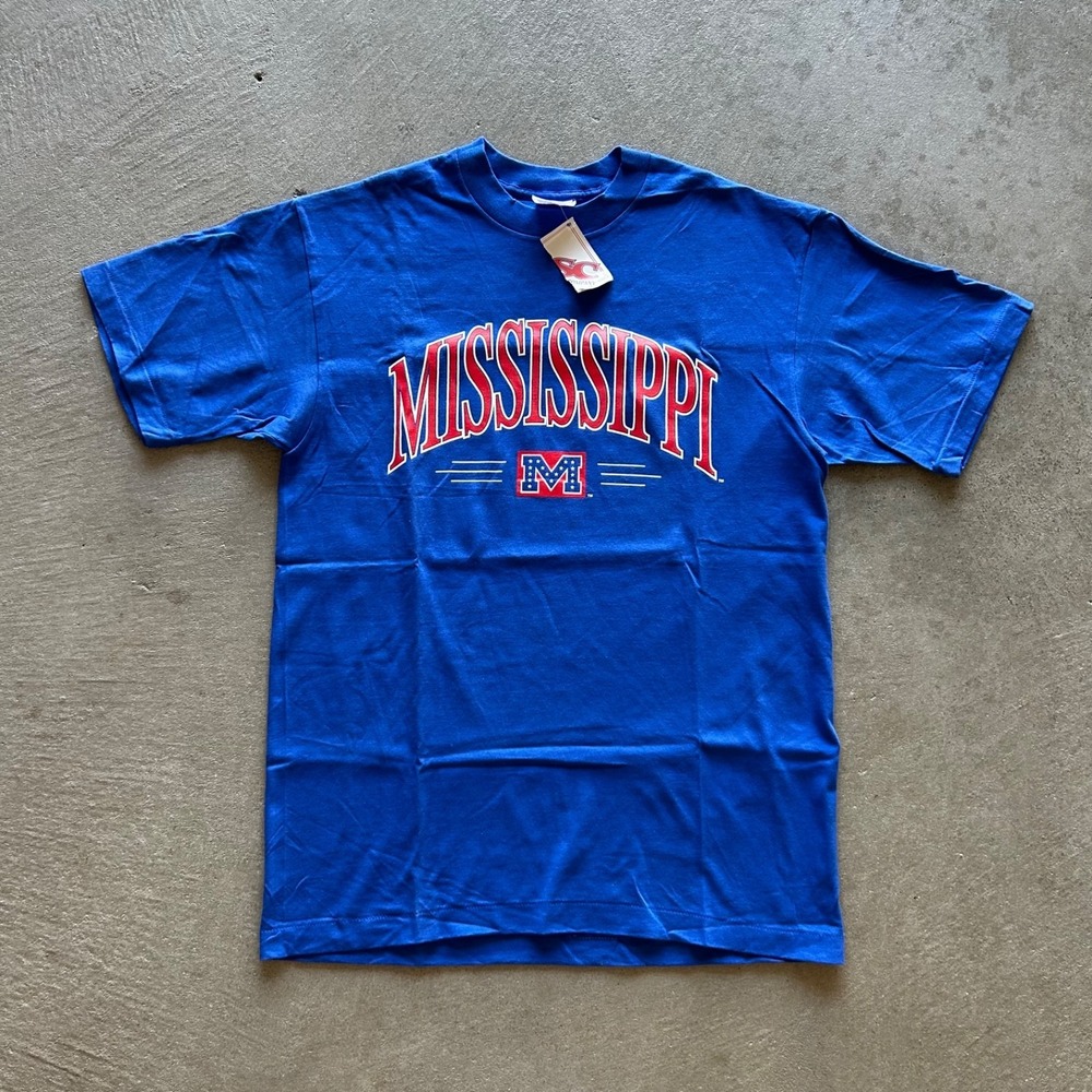 BRAND NEW Vintage University of Mississippi Shirt Size Large Ole Miss Rebels NWT